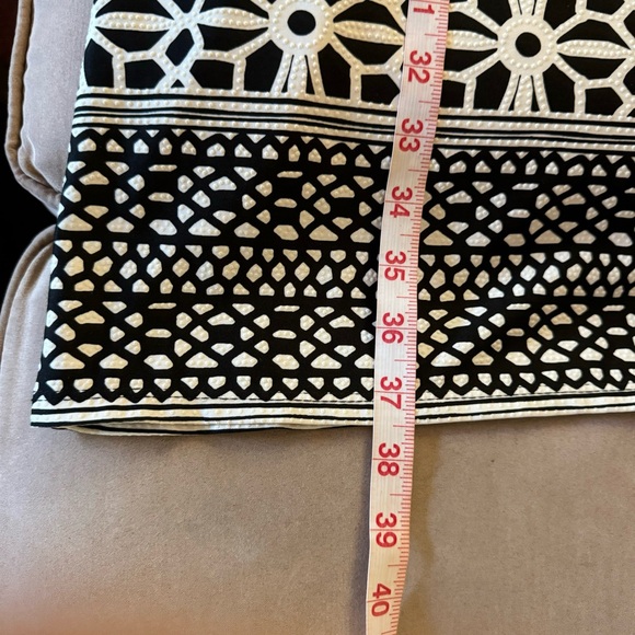 TACERA. NWT. Black & White Midi dress w/ Bell Sleeves.Crisscross straps … - Picture 14 of 14